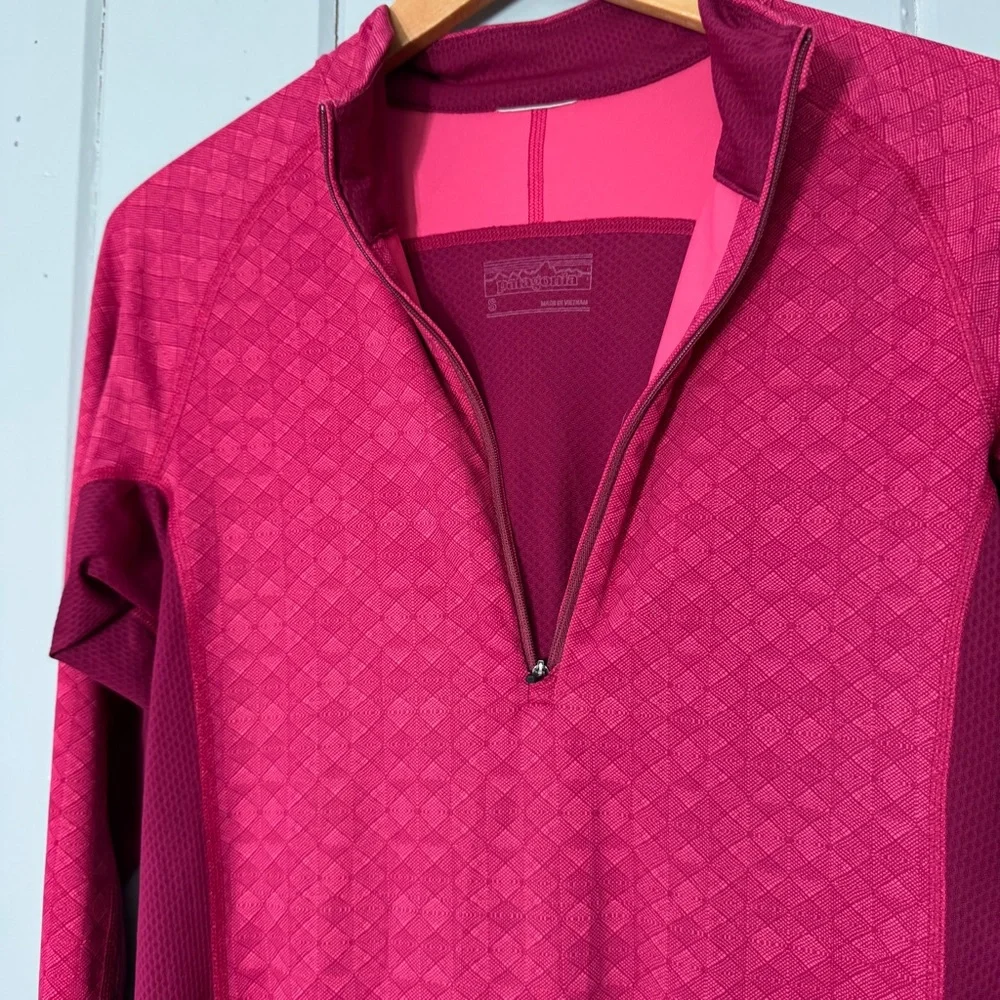 Patagonia Pink All Weather Zip-Neck‎ Shirt Women's Size Small - Picture 9 of 15